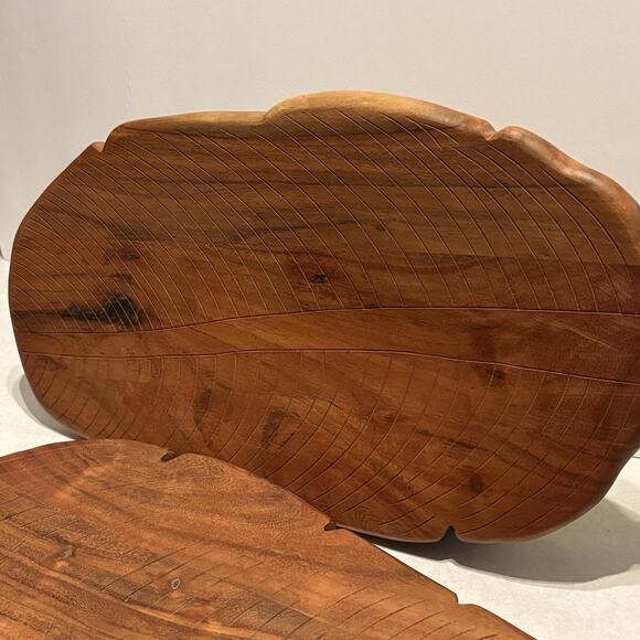 Thirstystone's Acacia Wood Tropical Banana Leaf Serving Board - Picture 3 of 4